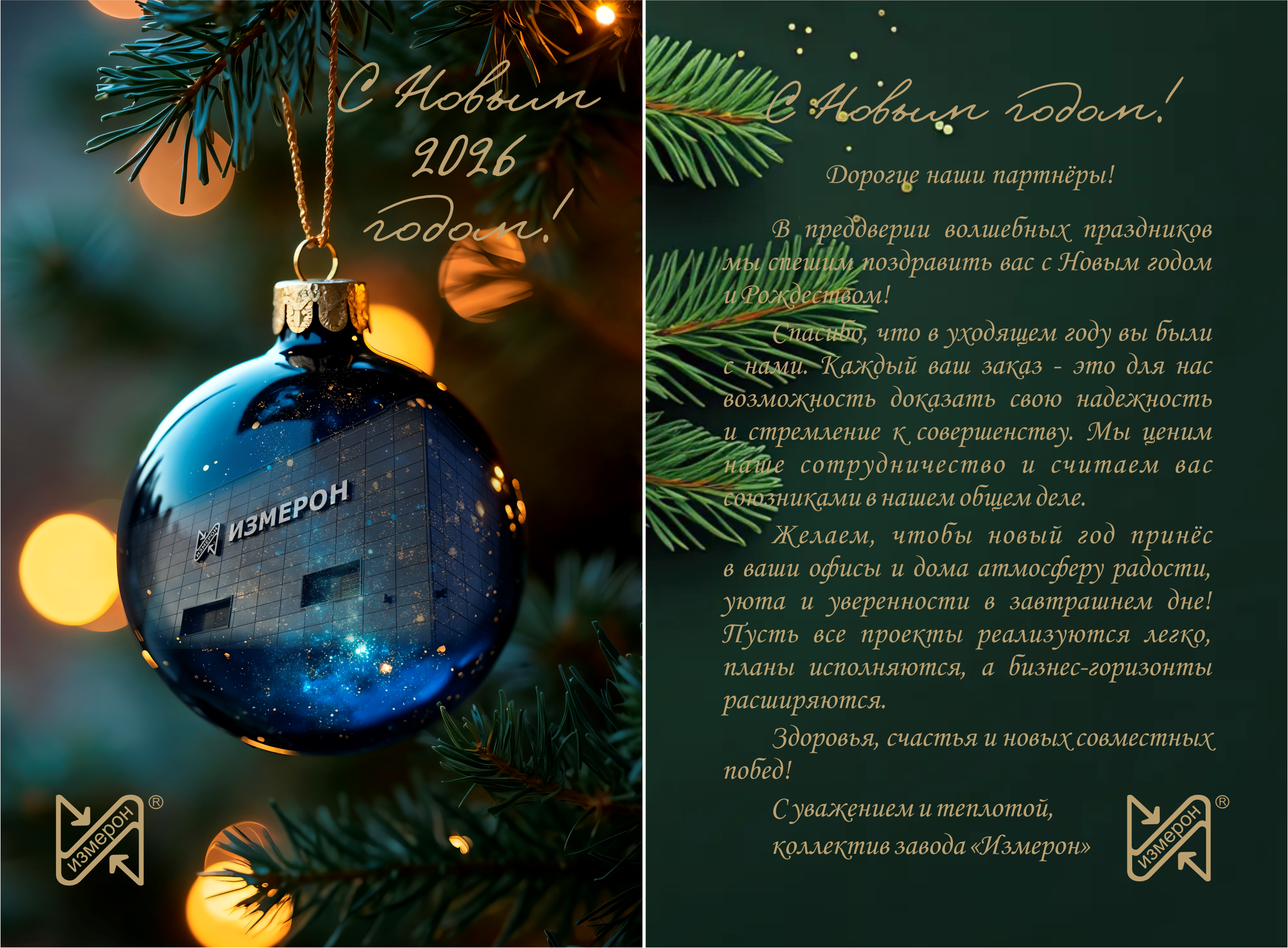 Измерон поздравляет вас с Новым годом!